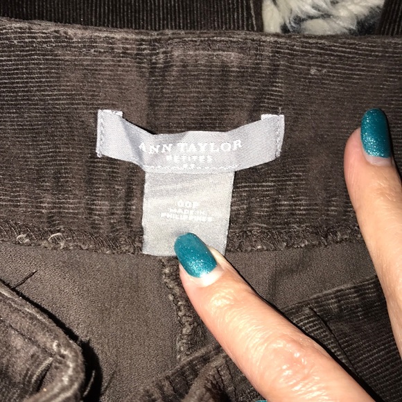 Ann Taylor Petites brown corduroy size 00P - Picture 3 of 5